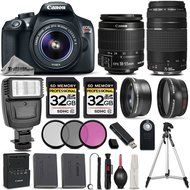 Canon EOS Rebel T6 DSLR Camera + Canon EF-S 18-55mm f/3.5-5.6 IS II Lens + Canon EF 75-300mm f/4-5.6 III Lens...