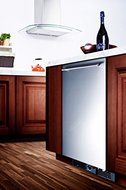 Summit FF590SSHH 24&quot; Freestanding or Built In Compact Refrigerator with 5.7 cu. ft. Capacity Spill Proof Glass... N4