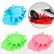 2 in 1 Spoon Utensil Holder Silicone Spoon Rest-Green N5