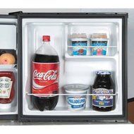 Haier 1.7-cu. ft. Refrigerator, Black / 2-liter bottle door storage, Half-width freezer compartment N5