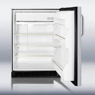 Summit BI605BCSS: 6 cu.ft. built-in undercounter refrigerator-freezer in complete stainless steel finish N4
