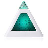 7 LED Color Changing Pyramid Digital LCD Alarm Clock Thermometer C/F Desktop Table Clocks Despertador Weather... N2