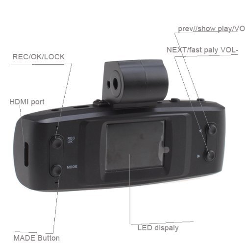 GS1000 FULL HD 1080P 1.5" LCD Display 5MP Car Cam Recorder DVR With GPS Gsensor Google Map, Extend to 32GB TF... N3