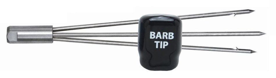New 9.5 Inch Hardened Steel Barbed Paralyzer Tip with Spring Steel Tines & Safety Cap - 6mm