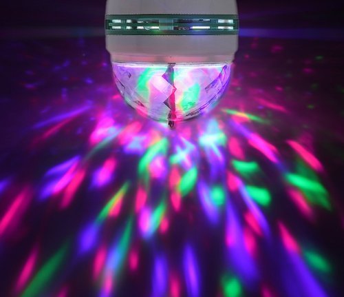 RioRand&reg;Crystal Magic Ball E27 3W RGB LED Full Color Rotating N9