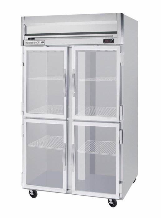Beverage-Air HFP2-1HG Horizon Series 2 Section Glass Half Door Reach-In Freezer