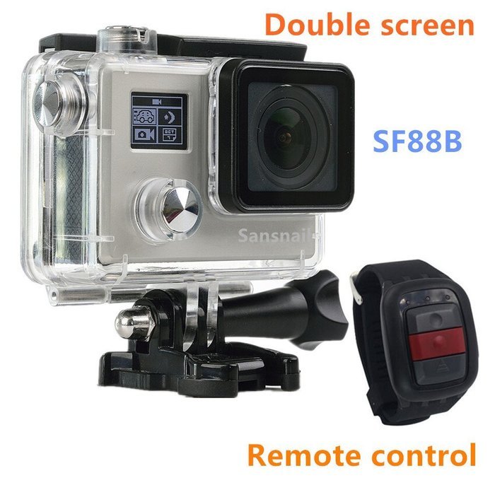 SF88B Double screen Sports Camera Watch remote control Novatek 96658 WiFi Action cameras,dual-screen 1080P camera... N2