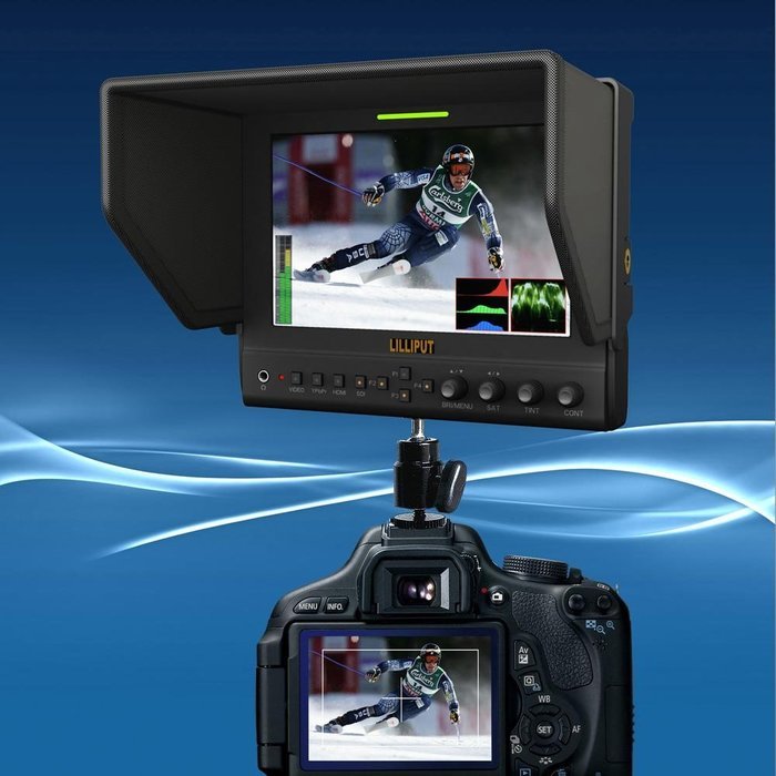 LILLIPUT 663 7" IPS 1080P HDMI IN HD Monitor for DSLR & Full HD Camcorder for Canon 5D2 5D3 II DRLR Camera N5