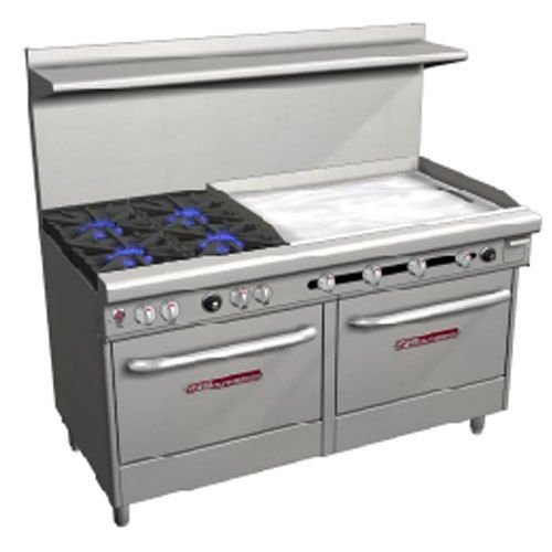 Southbend 4601DD-3TR Range, 60" Wide, 4 Non-Clog Burners with Standard Grates (3