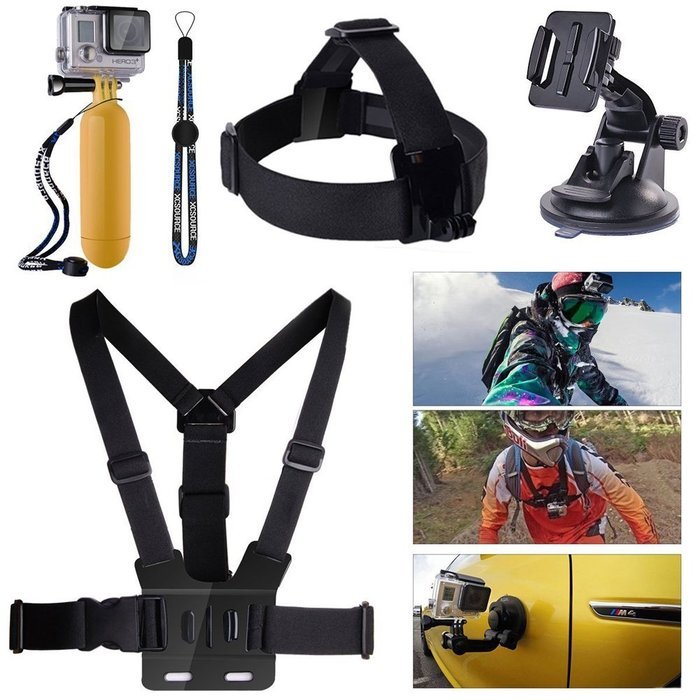 YFY 4-In-1 Basic Outdoor Sports Accessories Kit for GoPro Hero Cameras N5
