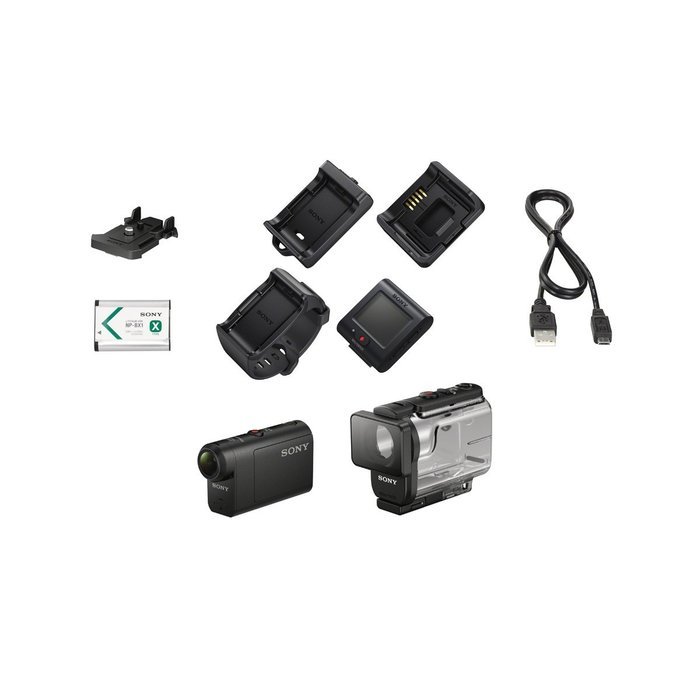 Sony HDR-AS50R Full HD 1080p Action Cam Camcorder with Live View Remote & 32GB MicroSD Card Bundle N4
