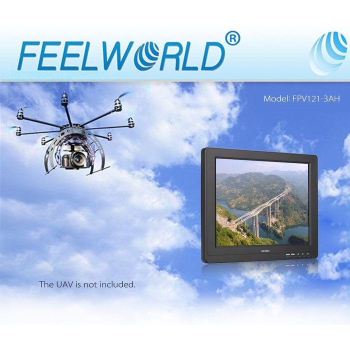 Andoer FEELWORLD FPV121-3AH 12.1" HD FPV Monitor for Aerial Photography Field with Resolution 800600 N3