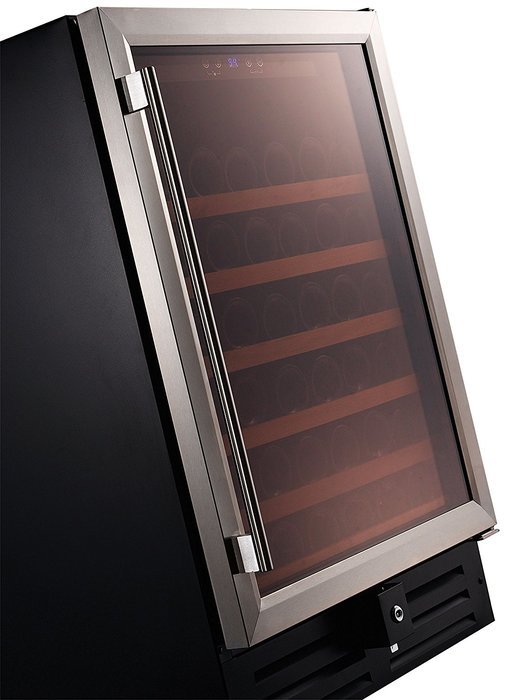 Smith & Hanks 46 Bottle Single Zone Under Counter Wine Refrigerator, 24" Width, Stainless Steel Door, Built-In... N2