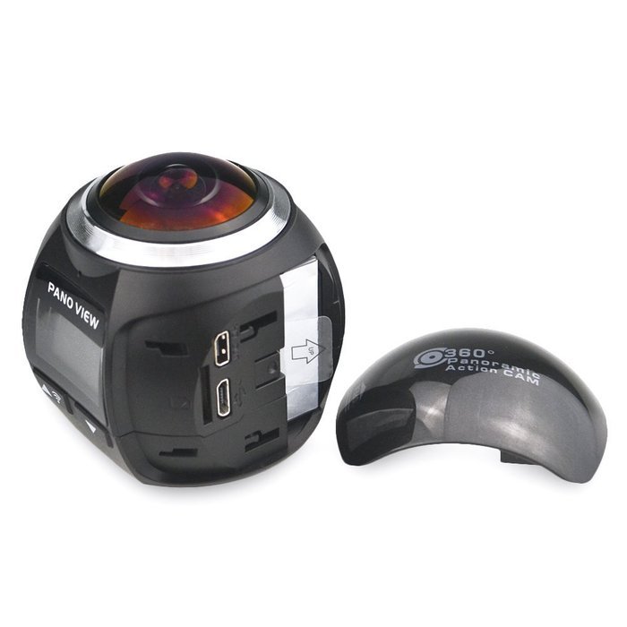 Fxexblin Waterproof Wireless 4K 360 Degree Action Panoramic Camera Sports Action VR 3D Panorama Camera with WiFi... N11