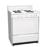 Summit WNM2107F 30" White Gas Sealed Burner Range