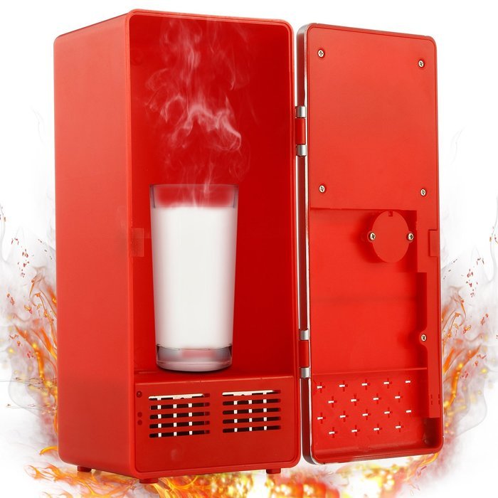 Rubility Mini USB Fridge Cooler Beverage Drink Cans Cooler/Warmer Refrigerator N12