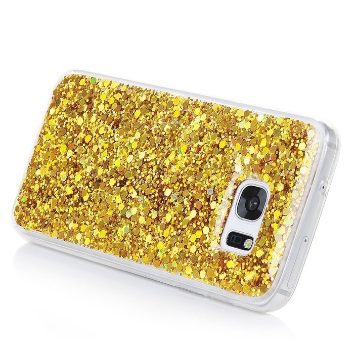 Badalink Galaxy S7 Case Shiny Glitter Sparkle Powder Series Shockproof Drop Protection Soft TPU Rubber Protective... N13
