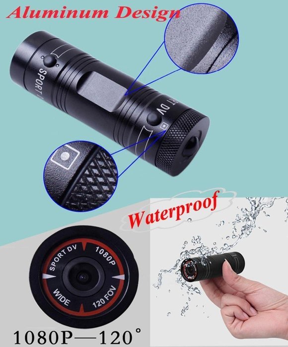 GBSELL Full HD 1080P DV Mini Waterproof Sports Camera Bike Helmet Action DVR Video Cam N3