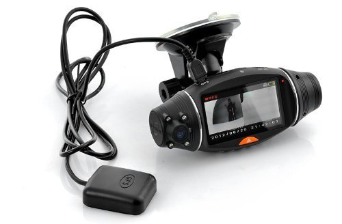 Generic Double Camera Recorder Dashboard Car HD DVR with GPS Logger G-Sensor HD N2