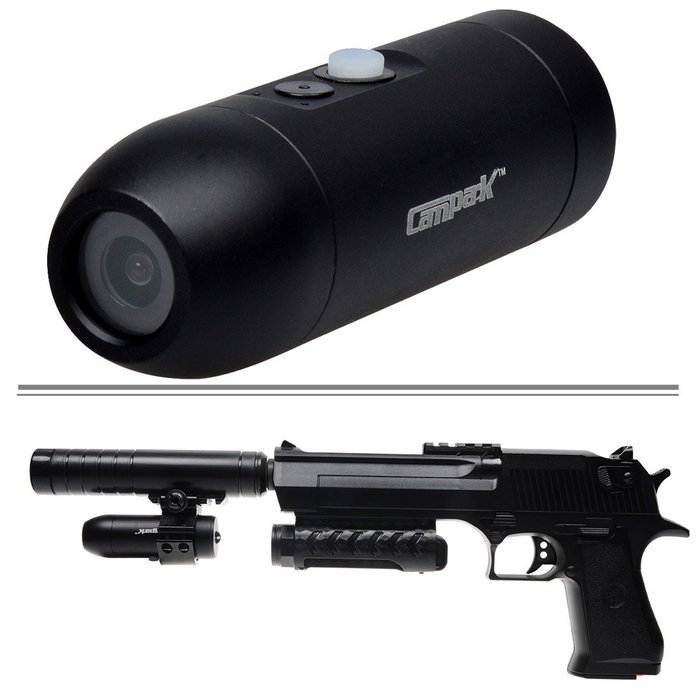 Campark&reg; Hunting Game Camera, Bullet Sports Action Camera,Full HD 1080P, All Metal Alloyed body, 3H Recording... N8