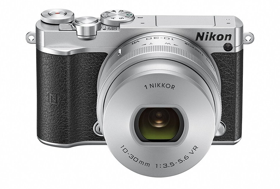 Nikon Digital SLR camera standard power zoom lens kit Silver Nikon 1 J5 - International Version N5