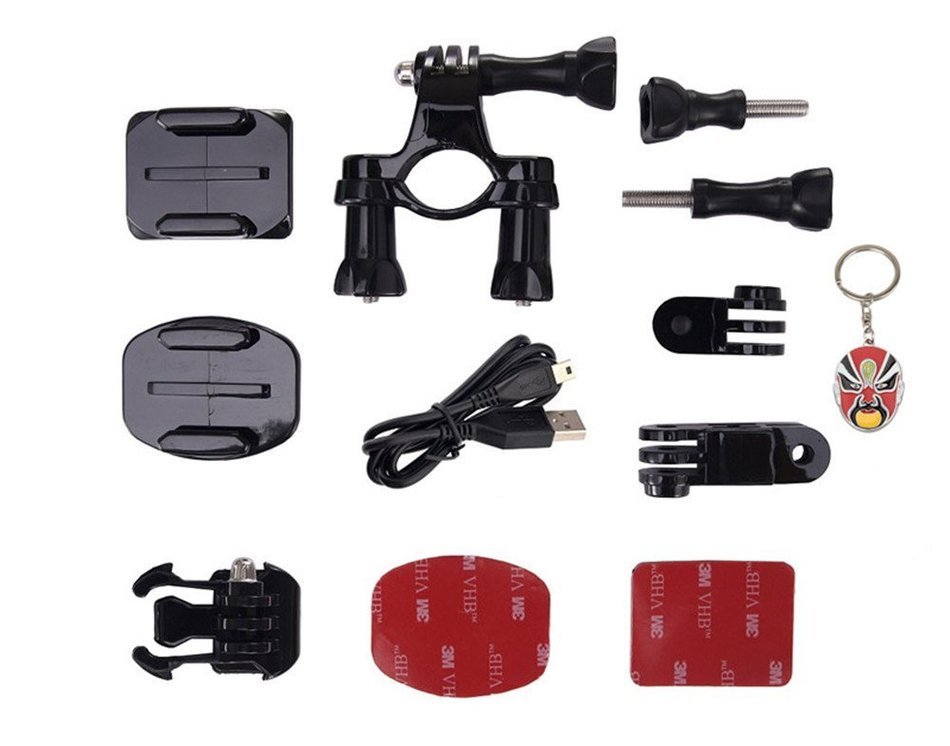 Boblov GitUp GT2 2K 30fps Novatek 96660 1080P HD WiFi Action Outdoor Sports Helmet Action Camera + 38 in1 Monopod... N6