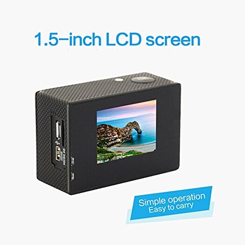 MINS (1080P 1.5 Inch 12MP 170&deg;A + HD Wide-angle Micro USB 2.0, Micro HDMI)Full HD Head Sports Outdoor Car Recorder...