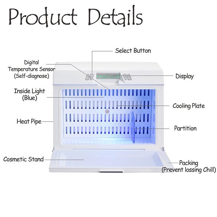 New AMEX Mishell AME-0103WN Cosmetic Cooler Mini Fridge 9.6L N4