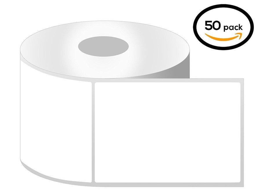 1 Inch Core - 3 x 4.75 Zebra Compatible Direct Thermal Labels 50 Rolls for Zebra Desktop Printer GC420d GC420t...