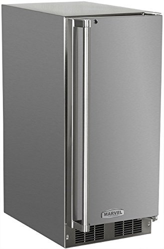 Marvel 250IMSSFR 15" Solid Stainless Door Outdoor Ice Maker With Crescent Ice Cubes Close Door Assist System Manual...
