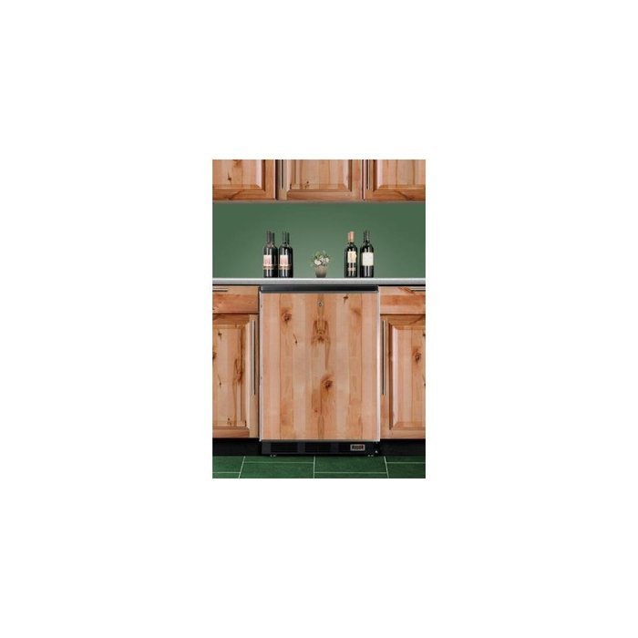 Summit FF7LBLBIPUBFR: Built-in commercial all-refrigerator in black for red wine and ale, with digital thermostat...