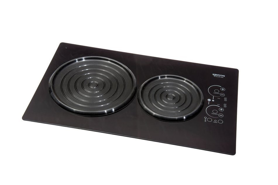 Kenyon B80105 6-1/2 and 8-Inch SilKEN 2-Burner Induction Cooktop with Landscape Mounting Touch Control, 240-volt...