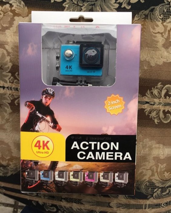 ANNG Sports Action Camera H9 Ultra 4K with wifi underwater Waterproof CAM 170 degree View Angle（Blue）