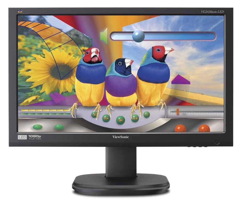 Viewsonic VG2436WM-LED 24-Inch (23.6-Inch Vis) Ergonomic LED Backlit Monitor with 1920x1080... N5