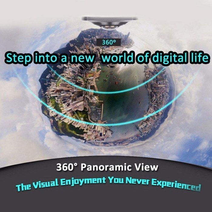 360 Degree Camera - Android and iOS Compatible Panoramic 360x220,16MP 4K 1080P HD Sports Action Camera with 0.96... N7