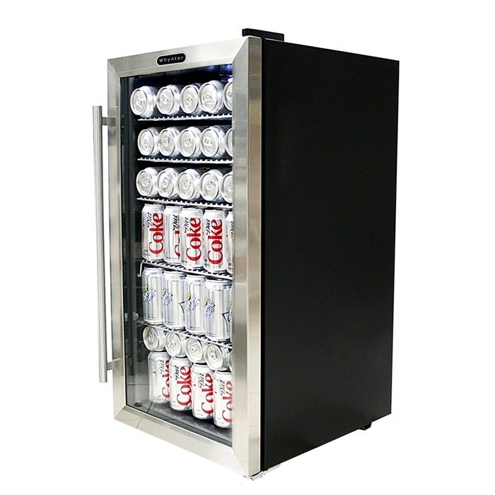 Whynter BR-130SB Beverage Refrigerator with Internal Fan, Stainless Steel N4