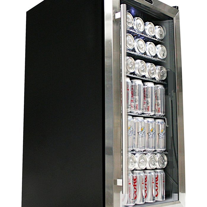 Whynter BR-130SB Beverage Refrigerator with Internal Fan, Stainless Steel N5