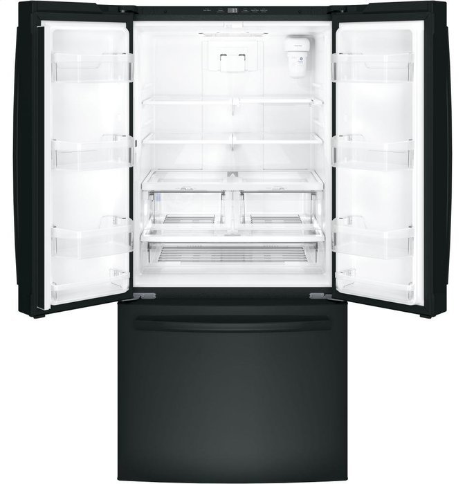 GE GNE25JGKBB French Door Refrigerator with 24.8 cu. ft. Total Capacity, in Black N4