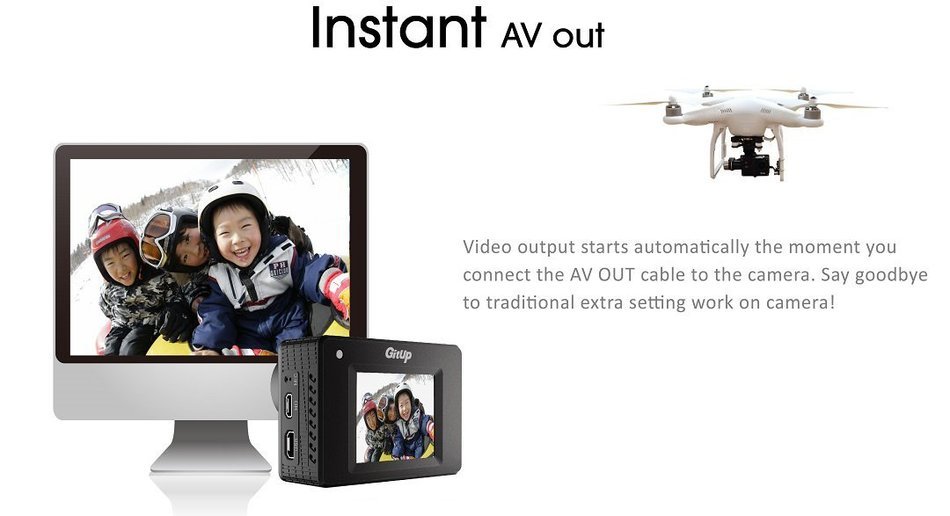 GitUp Git2 2K WiFi Action Camera 1440P 1.5 inches LCD / Novatek 96660 Chipset / IMX206 16.0MP Image Sensor / 170... N2