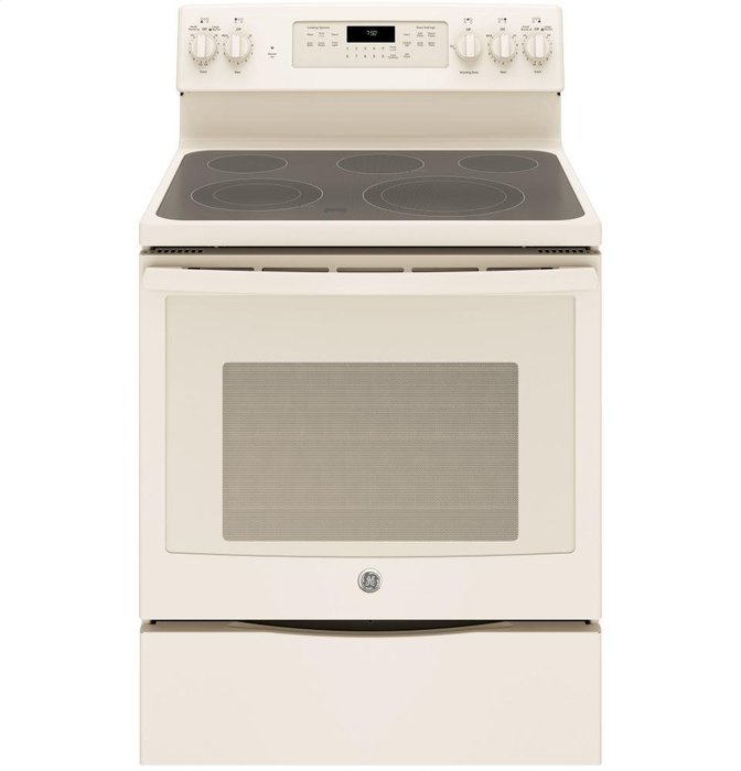 GE JB750DJCC 30" Bisque Electric Smoothtop Range - Convection N6