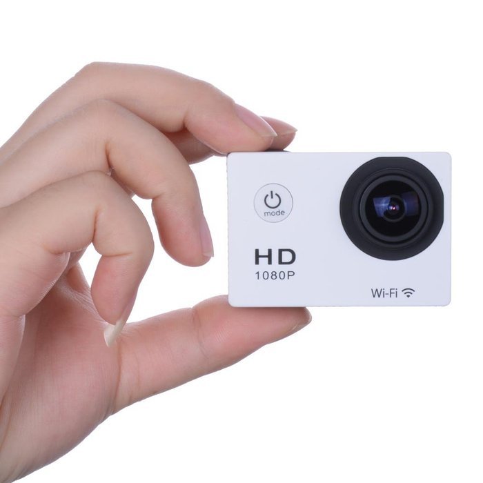 30M Waterproof Sport Action Camera WiFi 1080P Full HD Bicycle Helmet Car White N4