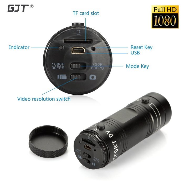 GJT&reg;M500 Mini Sports Camera- 1080P full HD Action Waterproof Sport DV Helmet Bike AVI Video Camcorder-Support... N5