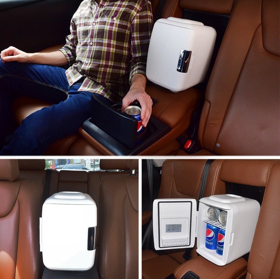 RUIMI 4L Mini Fridge Portable refrigerator Cooler and Warmer Compact Single Door Car, RV or Boat also for Home... N7