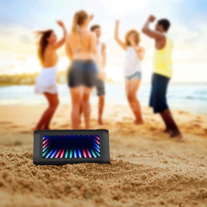 Zinsoko SoundRight Prism 2 Hi-Fi Strong Bass Portable Wireless Speaker with Bluetooth v.4.0, 64 LED beads, 5 LED... N8
