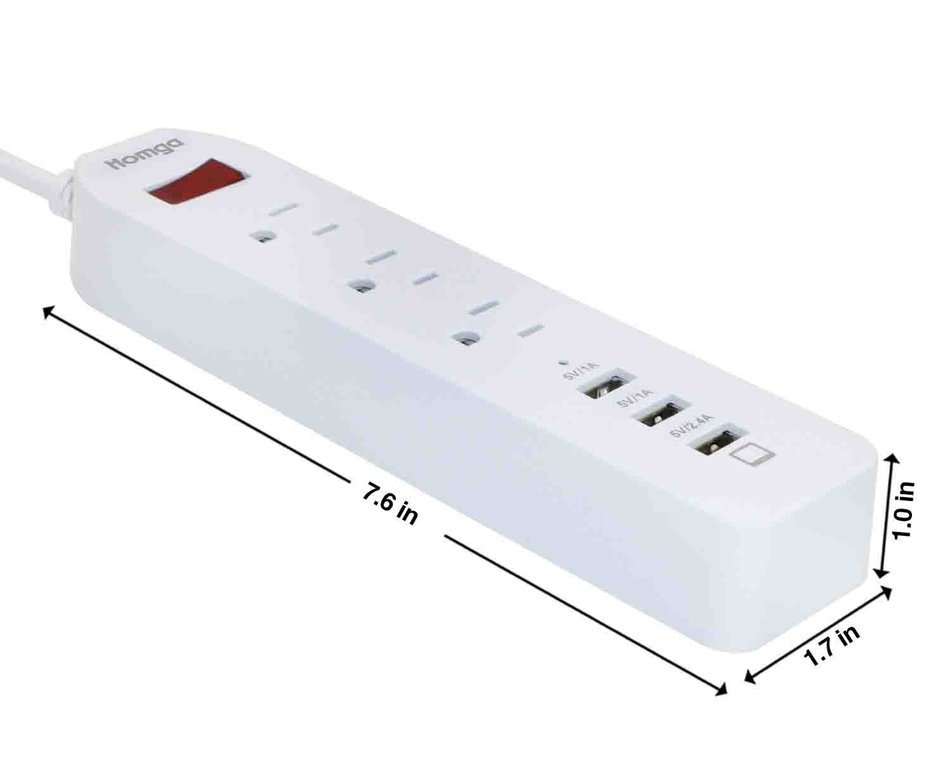 Power Strip, 6-Outlet Surge Protector 6ft Cord Power Strip with 6 Ports USB Charging Station, Universal Power... N11
