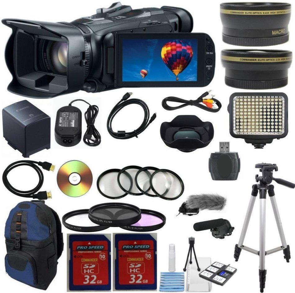 Canon VIXIA HF G30 HD Camcorder with HD CMOS Pro Exclusive Celltime Bundle with .43x Wide Angle Lens + 2.2x Telephoto...