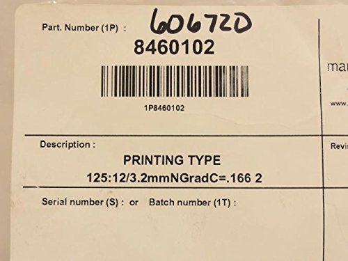 Markem-Imaje 8460102 Printing Type 125:12/3.2mm, Number "2"
