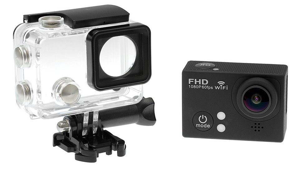 HobbyPartz Sport Action Camera V2.0 WIFI 1080P 60fps HD HDMI Black 16MP + 170 degree Wide Angle Shockproof Waterproof... N5