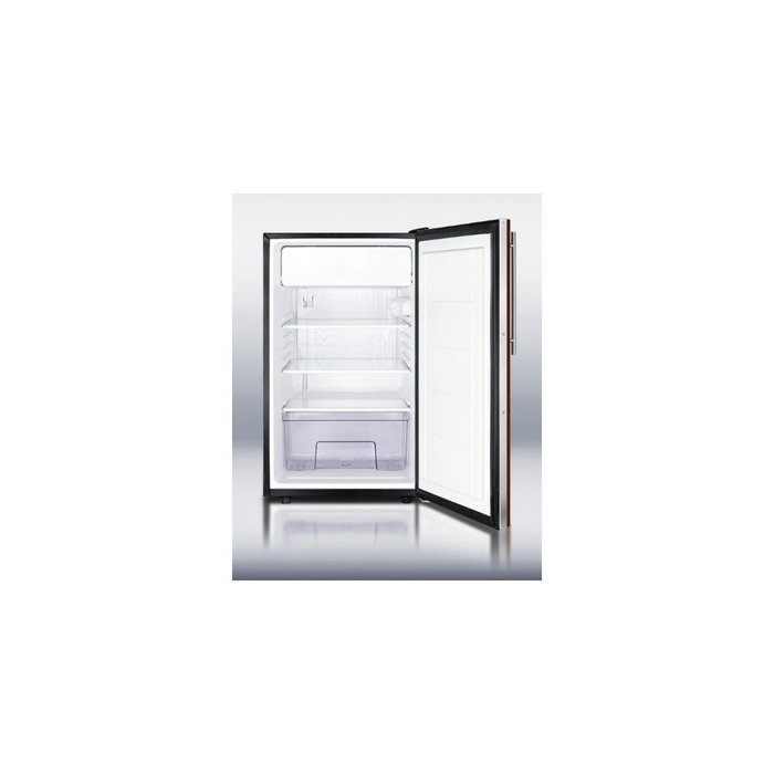 Summit CM421BLBIIFADA 20" ADA Compliant Top Freezer Refrigerator with 4.1 cu. ft. Capacity Factory Installed Lock...