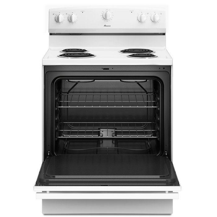 AMANA ACR3130BAW 4.8 cu. ft. Single Oven Free-Standing Electric Range, 30", White N2